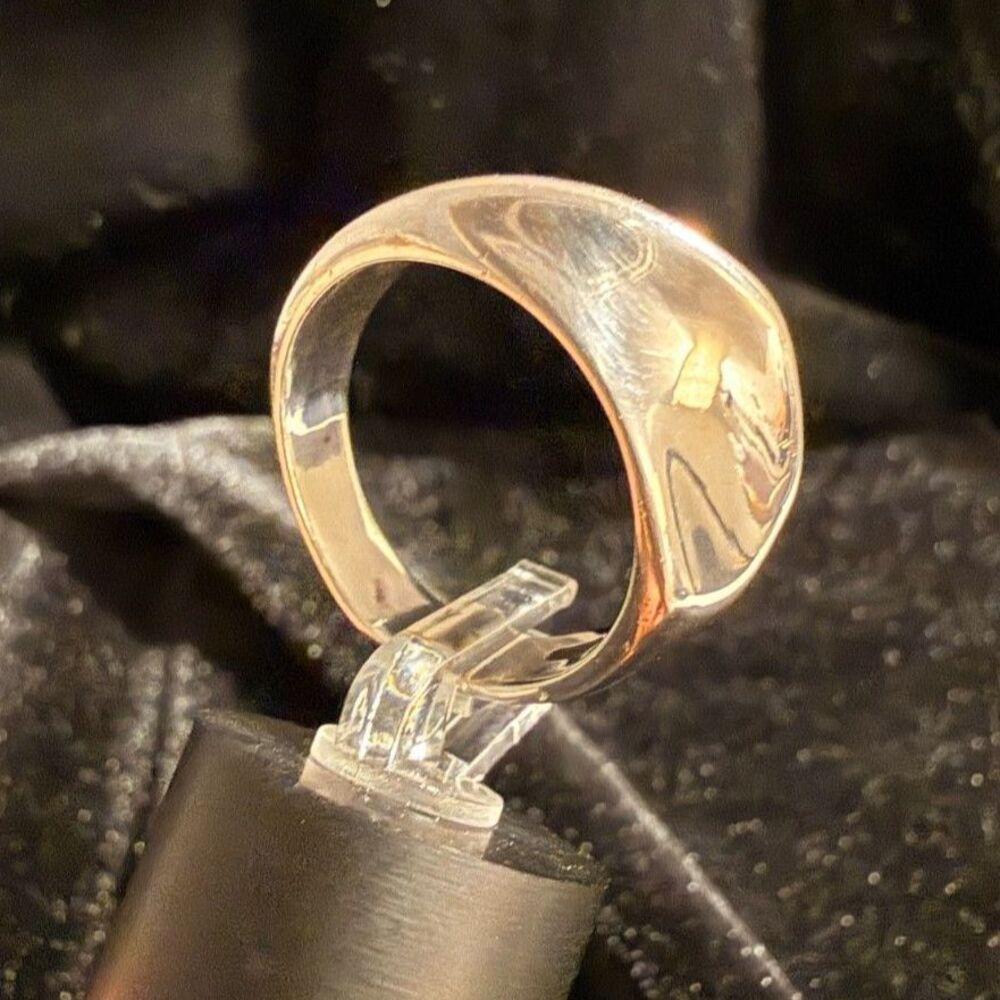Vintage 925 Sterling Silver Chunky Mobius Twist Dome Ring size 8